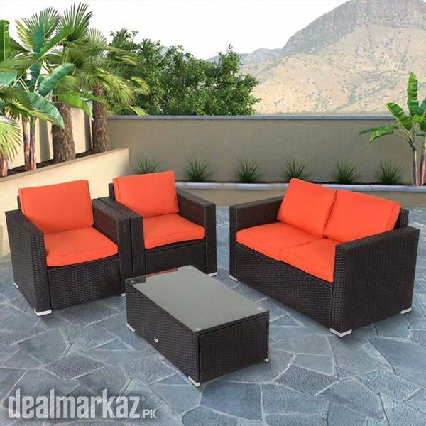 4 seater rattan outdoor sofa set