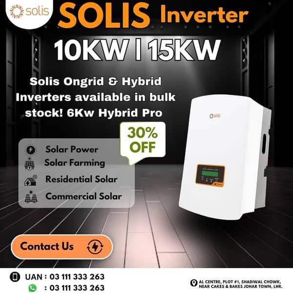 Solis ongrid &amp; hybrid inverters available in bulk stock! 6kw