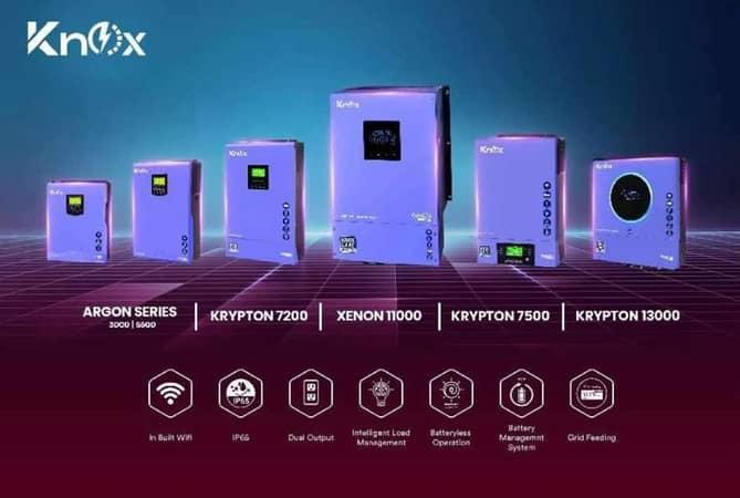 Knox hybrid ongrid inverter 4kw, 6kw, 8kw, 10kw, ip21, ip65