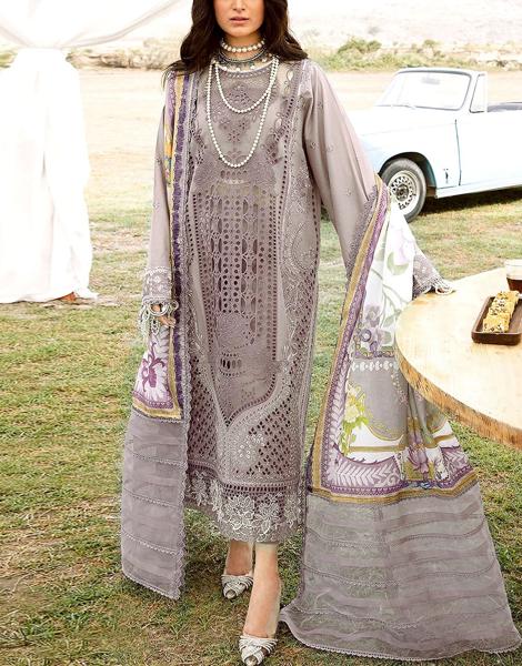 Glamorous heavy schiffli embroidered lawn party dress 2025