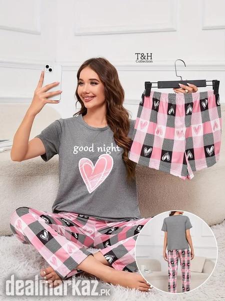 Tb'&'h collection artical 3 pec night suit Tb'&'h collection artical 3 pec night suit